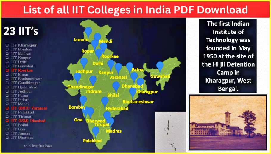 List-of-all-IIT-Colleges-in-India-PDF-Download