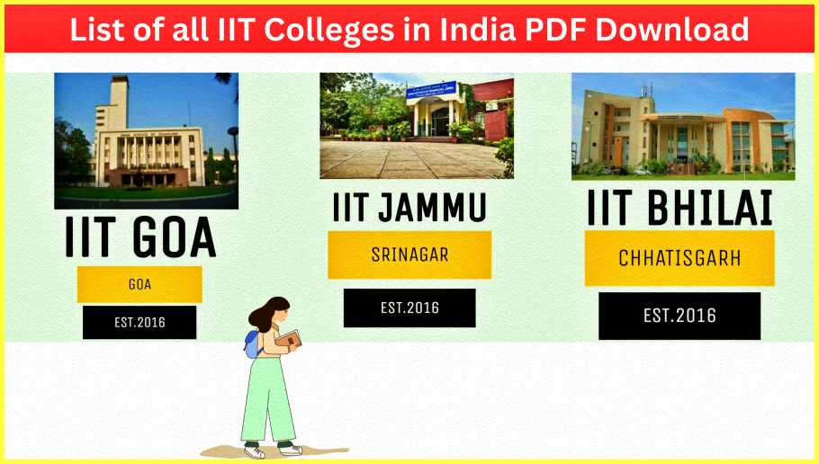 List-of-all-IIT-Colleges-in-India-PDF-Download